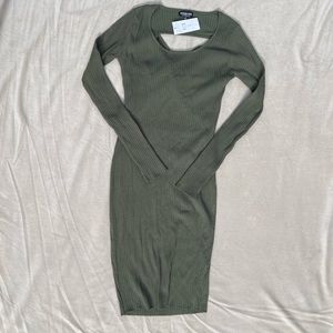 Green sweater dress